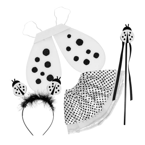 COLLBATH 1 Satz Marienkäferflügel Rock Kostüm Mädchen Flügel Für Kinderparty Party-cosplay-flügel Schmetterlingsflügel Für Party-verkleidung Mit Schwarzen Flügeln Plastik von COLLBATH