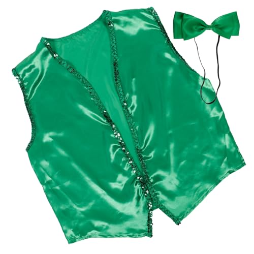 COLLBATH 1 Satz Partykleidung party outfit festival outfit Kostümset Irisches Fest Outfit festivaloutfit grüne Weste mit Fliege Cosplay-Partyweste Cosplay-Party-Weste Tuch Green COLLBATH 1 Satz Partykleidung party outfit festival outfit Kostümset Irisches Fest Outfit festivaloutfit grüne Weste mit Fliege Cosplay-Partyweste Cosplay-Party-Weste Tuch Green von COLLBATH