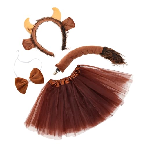 COLLBATH 1 Satz Plüsch Stirnband Kuh Cosplay Accessoire Kuh-stirnband Kostüm Tiere Cosplay Kostüm Stirnband Hörner Kostüm Rock Tierohren-stirnband Und Mesh-tuch Kaffee COLLBATH 1 Satz Plüsch Stirnband Kuh Cosplay Accessoire Kuh-stirnband Kostüm Tiere Cosplay Kostüm Stirnband Hörner Kostüm Rock Tierohren-stirnband Und Mesh-tuch Kaffee von COLLBATH