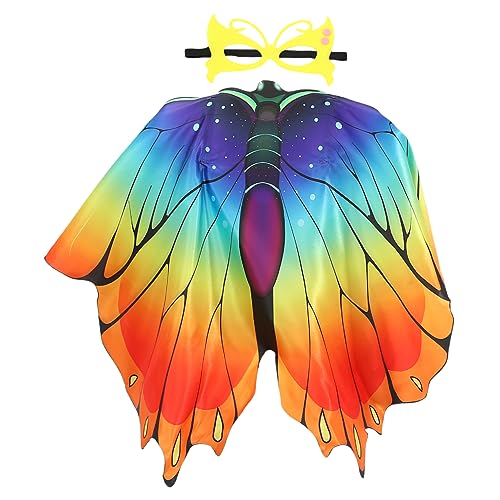 COLLBATH 1 Satz Schmetterlingsflügel-Umhang Cosplay schmetterlingsflügel kostüm Erwachsene halloween costume halloween kleidung Schmetterlingsflügel für Mädchen kleinkind verkleiden Satin von COLLBATH