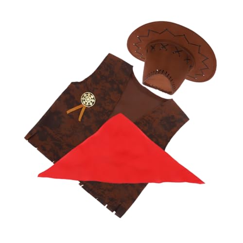 COLLBATH 1 Satz Teiliges Outfit mit Hut Bandana und Weste für Halloween Rollenspiele und Mottopartys von COLLBATH