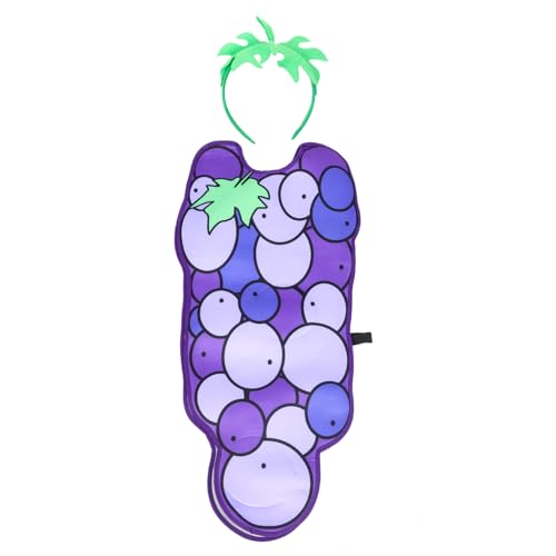COLLBATH 1 Satz Traubenkleidung Halloween-kostüm Für Hoch Cosplay-kleidung Für Cosplay-requisite Für Trauben-haarschmuck Polyester (polyester) Violett von COLLBATH