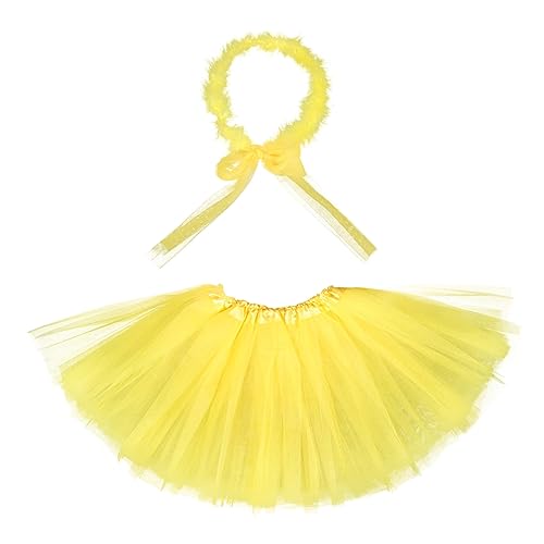 COLLBATH 1 Satz Verkleiden Sich Kleidung Halloween-tags Party Stichworte Kostüm Für -cosplay-rock Mit Stirnband Halloween Liefert Gazerock Mit Stirnband Yellow Plastik von COLLBATH