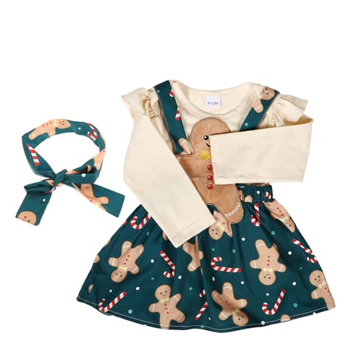 COLLBATH 1 Satz Weihnachtsanzug weihnachtsgeschenk weihnachtsoutfit Herbstoutfit für Kleinkinder Stiefeletten Mädchen Winter-Weihnachtskleidung Strapsrock und Stramplerbekleidung von COLLBATH