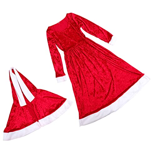 COLLBATH 1 Satz Weihnachtskleid mit Umhang für Langarmkleid für Weihnachten Festliches Kostüm für Partys Auftritte Auffällige Weihnachtsmode COLLBATH 1 Satz Weihnachtskleid mit Umhang für Langarmkleid für Weihnachten Festliches Kostüm für Partys Auftritte Auffällige Weihnachtsmode von COLLBATH