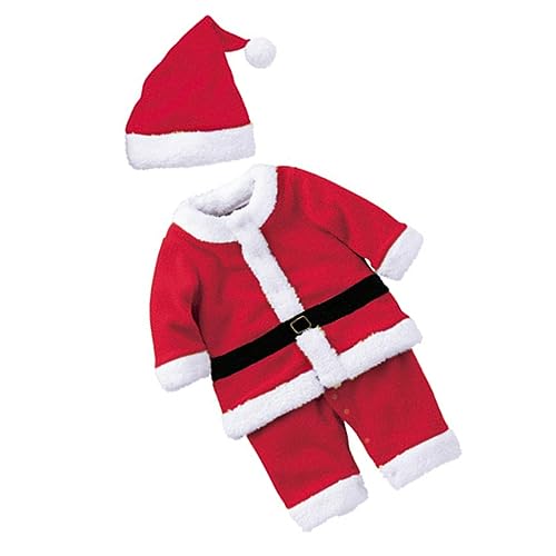 COLLBATH 1 Satz Weihnachtsmann-Outfits für Jungen kleidung Kleider Weihnachtskostüm für Mädchen Weihnachtsanzug für Jungen Weihnachten einstellen zweiteiliger Anzug Kind rot von COLLBATH