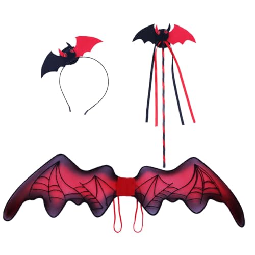 COLLBATH 1 Set Fledermausflügel Stirnband Fledermäuse Halloween Spinnen Haarband Halloween Feenstab Halloween Kürbis Kostüm Halloween Masken Swirl Buzz Cosplay Halloween Kostüme von COLLBATH