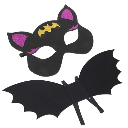 COLLBATH 1 Set Fledermauskostüm Halloween Kostüm Feenflügel Cosplay Halloween Dekorationen Maskerade Aufblasbare Buzz Halloween Maske Bekleidung Verkleidung Fledermausmaske von COLLBATH