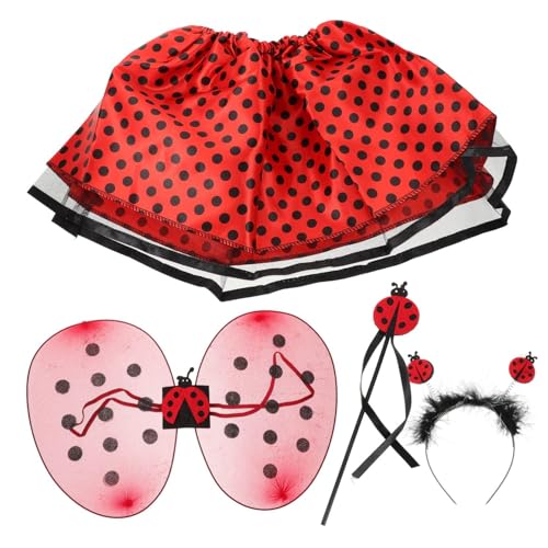COLLBATH 1 Set Marienkäferflügel Gazerock Kinderkleid Weihnachtsanzug Weihnachtskleidung Kinderplatz Mädchenkleidung Weihnachtskostüme Stirnband Darstellender Netz Gazerock Rot COLLBATH 1 Set Marienkäferflügel Gazerock Kinderkleid Weihnachtsanzug Weihnachtskleidung Kinderplatz Mädchenkleidung Weihnachtskostüme Stirnband Darstellender Netz Gazerock Rot von COLLBATH