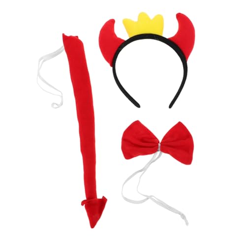 COLLBATH 1 Set Party Cosplay Set Dämon Hörner Stirnband Mit Fliege Und Für Halloween Karneval Und Maskerade Niedlich Kostüm Haarband Set COLLBATH 1 Set Party Cosplay Set Dämon Hörner Stirnband Mit Fliege Und Für Halloween Karneval Und Maskerade Niedlich Kostüm Haarband Set von COLLBATH