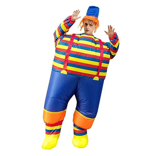 COLLBATH 1 Stück Aufblasbares Clown Kostüm für Erwachsene Karnevalskleidung Cosplay Outfit für Halloween Partys Strapazierfähiges Material Wiederverwendbar von COLLBATH