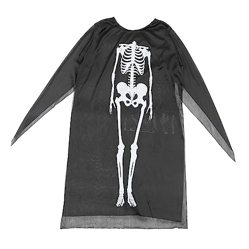 COLLBATH 1 Stück Halloweenkostüm Skelett Kostüm Ausfallen Schickes Outfit Skelettkostüm Für Erwachsene Make-up-umhang Dinosaurier Schickes Cosplay-outfit Kostüme Kinderumhang Stoff Black von COLLBATH