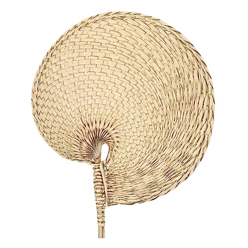 COLLBATH 1 Stück Handgefertigter Cattail Leaf Fächer Traditioneller Sommerfächer für Outdoor Aktivitäten Leicht und Strapazierfähig für Strandpartys und Heiße von COLLBATH