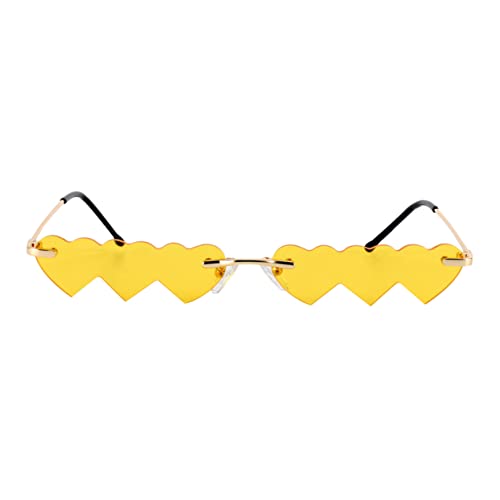 COLLBATH 1 Stück Kleine Rahmen Sonnenbrille über Sonnenbrille geformt randlos trendiges Zubehör Sonnenbrille über Brille schnapsgläser Langlebige Brille Partykostümzubehör Legierung Gelb COLLBATH 1 Stück Kleine Rahmen Sonnenbrille über Sonnenbrille geformt randlos trendiges Zubehör Sonnenbrille über Brille schnapsgläser Langlebige Brille Partykostümzubehör Legierung Gelb von COLLBATH