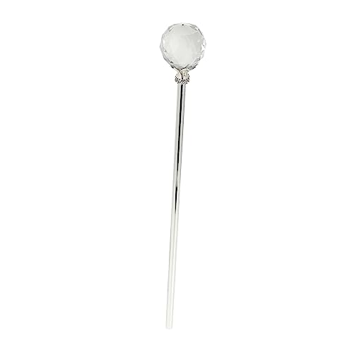 COLLBATH 1 Stück Kristallkugel partyzubehör catchring Kristallkugel Stab Accessoires Fasching Lustig einziehbar vorgeben Kostüm Walking Cane Prop-Stick Glas Silver von COLLBATH