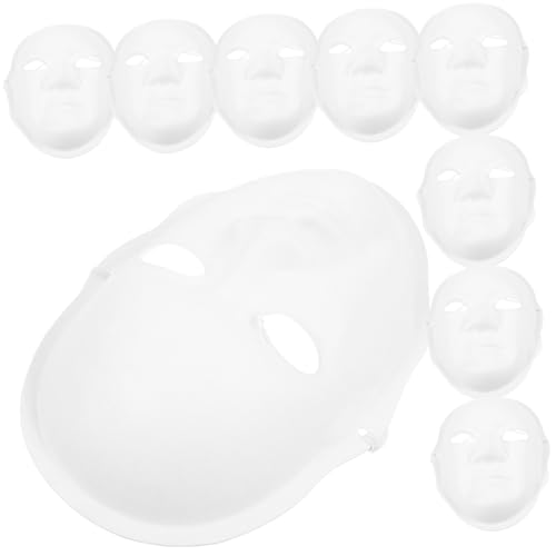 COLLBATH 10 Blanko Männer Gesichtsmasken Vollmaske Diy Malbare Maske für Kostüm und Halloween Partys Sicheres Papiermaterial Einfache Anwendung von COLLBATH