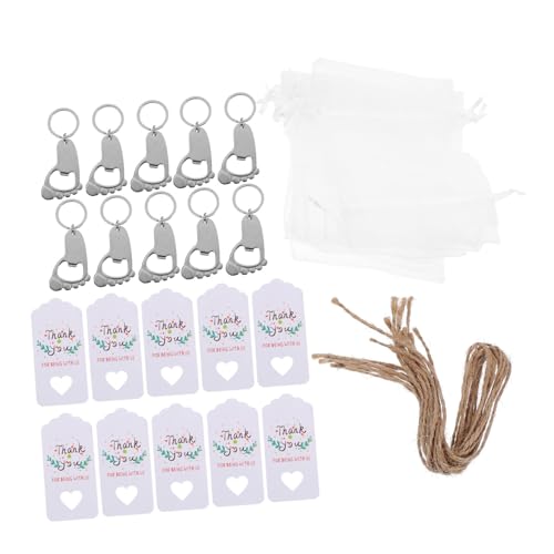 COLLBATH Geschenktüten Für Babyparty 10er-set Flaschenöffner Mit Fußabdruck Und Seilen Partygeschenke Für Neugeborene von COLLBATH