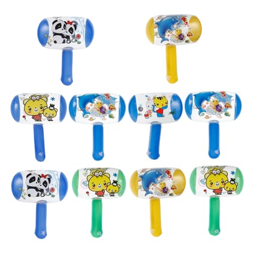 COLLBATH 10 Stück Teiliges Aufblasbare Hämmer mit Glockenton Kinderfreundliches mit Lustigem Pfeifton Buntes Leichtes Material für Partys Outdoor Poolspaß Farben Zufällig Zufällige Farbe von COLLBATH