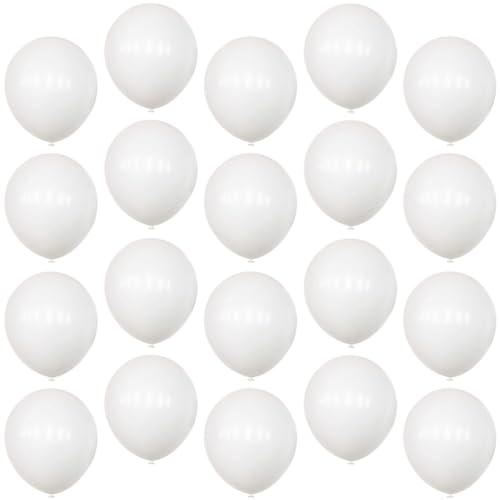 COLLBATH 100 Stück 12 runder weißer Ballon Dekor Luftballons Hochzeitsballons weiß Geburtstagsballons für Frauen matt Partybedarf alles zum Geburtstag Suite Mann schmücken Emulsion von COLLBATH