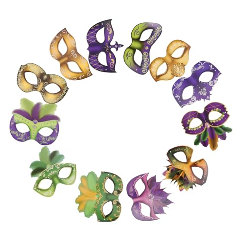 COLLBATH 12 Stück Maskerade-masken, Cosplay-masken, Karnevalsmasken, Maskenball-kleidermasken COLLBATH 12 Stück Maskerade-masken, Cosplay-masken, Karnevalsmasken, Maskenball-kleidermasken von COLLBATH