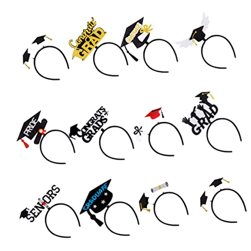 COLLBATH 12Pcs Abschlusssaison Stirnband Entzückende Stirnband Stirnbänder Haarnadelstirnband Make Up Stirnband Little Absolventen Cap Clip Gradband Stirnband Stirnband von COLLBATH