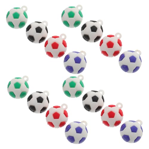 COLLBATH 16 Stück Pvc-fußball- Für Schmuck Fußball Party-dekoration Gastgeschenke Handgefertigte Perlen Für Ohrringe Halsketten Basteln von COLLBATH