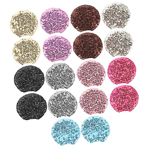 COLLBATH 18 Stück Teiliges DIY Glitzer Mausohren Haarschmuck Zubehör für Haarclip und Stirnbandherstellung in Farben für Mädchen Party Kostüm und Handwerk von COLLBATH