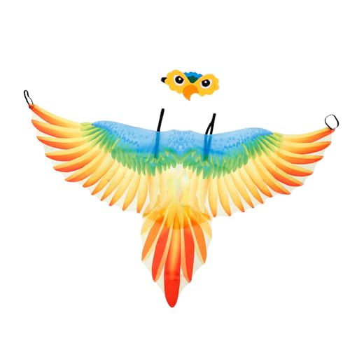 COLLBATH 1Satz Papageienflügel Umhang Kopfbedeckung Für Farbenfrohes Cosplay Kostüm Für Halloween Kostümpartys Themenveranstaltungen Strapazierfähiges Material von COLLBATH