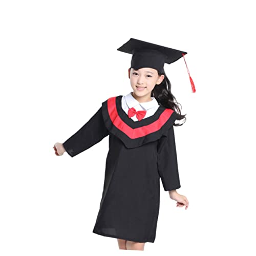COLLBATH 1Stk Abschlusskleid und Quaste Vorschulmütze und Kleid Abschlussoutfit für den Kindergarten Ankleiden Abschlusskleid Akademische Kleidung Abschlusskleid und Hut von COLLBATH