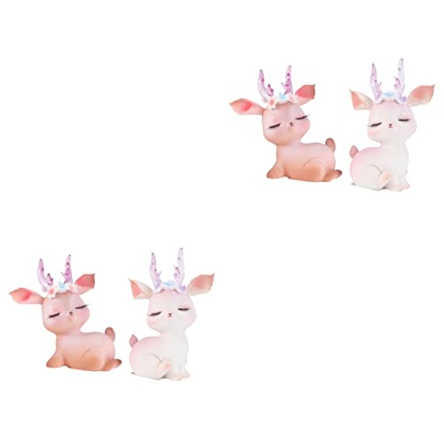 COLLBATH 2 Sätze 2 Sets Hirsch Ornament Dekorationen Auto Dekoration Home Ornament Geburtstag Kuchen Kuchen Ornament Kuchen Versorgung Desktop Ornament Hirsch Geformt 2 Stück * 2 von COLLBATH