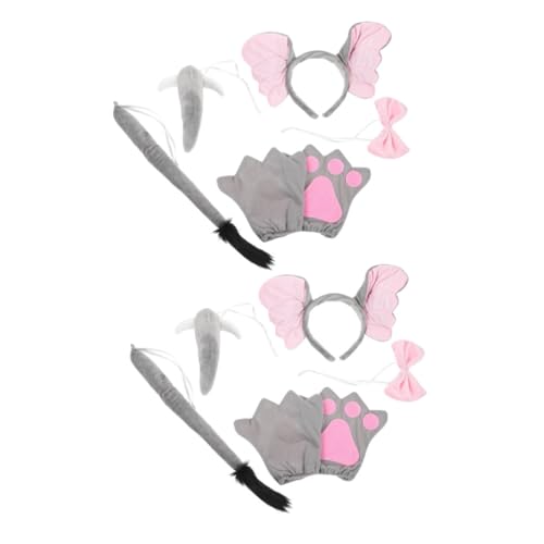 COLLBATH 2 Sätze Elefantenohren Kostüm Set Plüsch Stirnband mit Nase Fliege und Handschuhen Weiches Tier Accessoire für Jungen Mädchen Halloween Karneval Party Cosplay COLLBATH 2 Sätze Elefantenohren Kostüm Set Plüsch Stirnband mit Nase Fliege und Handschuhen Weiches Tier Accessoire für Jungen Mädchen Halloween Karneval Party Cosplay von COLLBATH