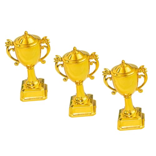 COLLBATH 2 Sätze Trophäe Kuchen Dekorieren Kind Dekoration Klein Geburtstag Tortenaufsatz Für Wettbewerbspartys Hochzeit Urlaub Party Gefälligkeiten Groß Golden Plastik 3 Stück * 2 von COLLBATH