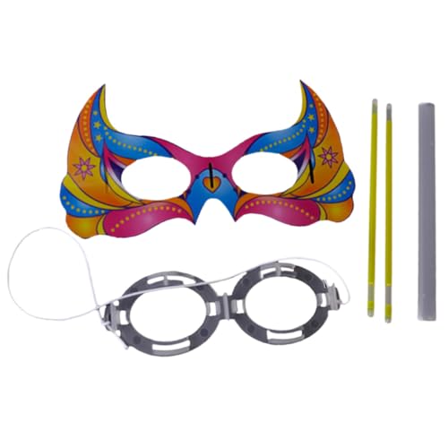 COLLBATH 2 Satz Männer Halloween-Leuchtmasken Flash-Kostüm Zubehör für Party-Augenmasken Party leuchtende Maskendekoration bilden Requisiten Abschlussball liefert schmücken Augenbinde von COLLBATH