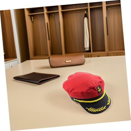 COLLBATH 2 Stück Bestickte Matrosen Kapitänsmütze für Erwachsene Atmungsaktive Segler Hut Nautisches Kostümzubehör für Cosplay Partys und Bequeme Rot COLLBATH 2 Stück Bestickte Matrosen Kapitänsmütze für Erwachsene Atmungsaktive Segler Hut Nautisches Kostümzubehör für Cosplay Partys und Bequeme Rot von COLLBATH