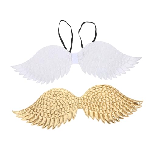 COLLBATH 2 Stück Engelsflügel Für Mädchen Für Valentinstag Halloween Und Weihnachtsfeiern Leicht Für Cosplay Und Bühnenauftritte von COLLBATH