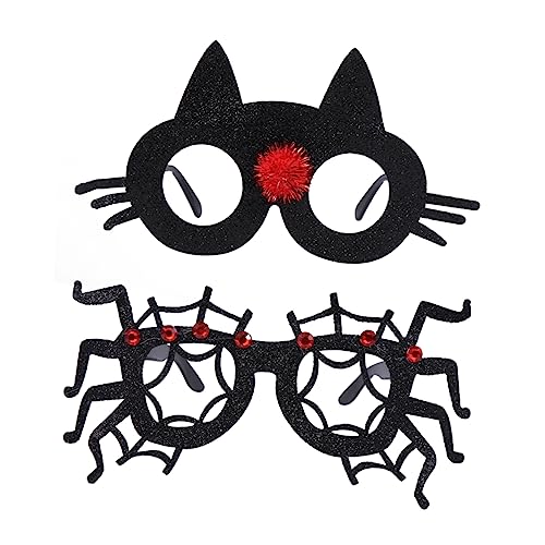 COLLBATH 2 Stück Halloween Brille Lustige Dekorative Brillen für Partys Kreative Halloween Brillen mit Katzen Spinnenmotiv für Kostümfeiern Veranstaltungen COLLBATH 2 Stück Halloween Brille Lustige Dekorative Brillen für Partys Kreative Halloween Brillen mit Katzen Spinnenmotiv für Kostümfeiern Veranstaltungen von COLLBATH
