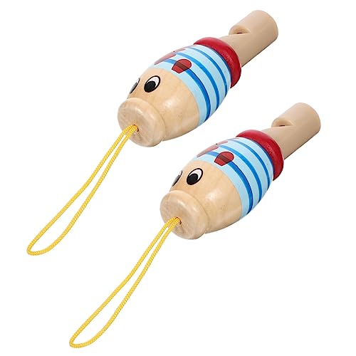 COLLBATH 2 Stück Holzpfeife für Musikalisches zur Frühen Bildung Sicheres und Farbenfrohes Kreativität und Musikalität von Kleinkindern von COLLBATH