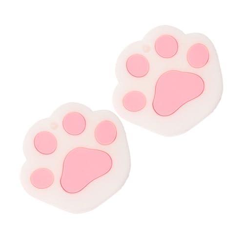 COLLBATH 2 Stück Katze Pfoten Schlüssel Kappen Set Silikon Schlüsselring Abdeckungen Schlüsselidentifikations Tags Schlüsselanhänger Schutz für Männer und Frauen Weiß von COLLBATH