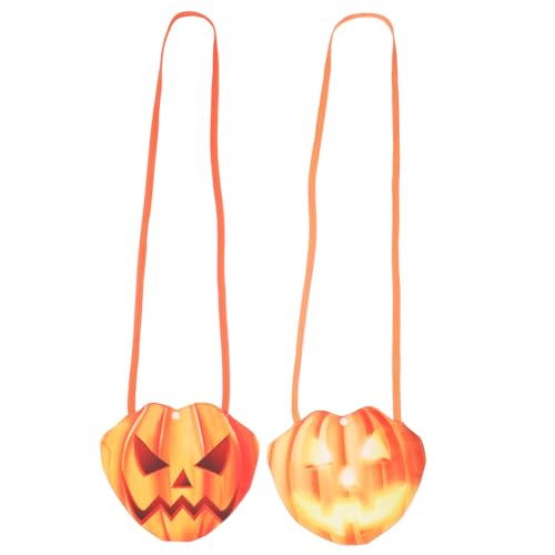 COLLBATH 2 Stück Kürbis -hangsack Beutel Beutetaschen Taschen Für Halloween-leckerbissen Goodie-bag Dekorationen Halloween-goodie Party Gefälligkeiten Partyzubehör Polyester von COLLBATH