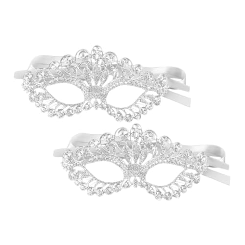 COLLBATH 2 Stück Maskerade Party Augenmaske mit Verstellbarem Band für Karneval Prom Halloween und Festliche Anlässe von COLLBATH