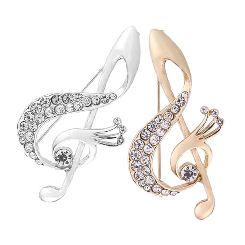 COLLBATH 2 Stück Musiknotenbrosche Dekorativ Ornament Trendy Elegante Brosche Mit Musiknoten-strasssteinen Musikstift Lustig Kleidung Musikbrosche Brosche Für Frauen Kostüm Legierung COLLBATH 2 Stück Musiknotenbrosche Dekorativ Ornament Trendy Elegante Brosche Mit Musiknoten-strasssteinen Musikstift Lustig Kleidung Musikbrosche Brosche Für Frauen Kostüm Legierung von COLLBATH