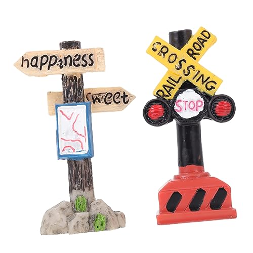COLLBATH 2 Stück Ornamente Wasserdicht Treibholz Dekorationen für Aquarien Quallenlampe Tank bastelzeug The Craft hochstihl Miniatur-Wegweiser-Ornament kleine Ampelverzierung Harz von COLLBATH