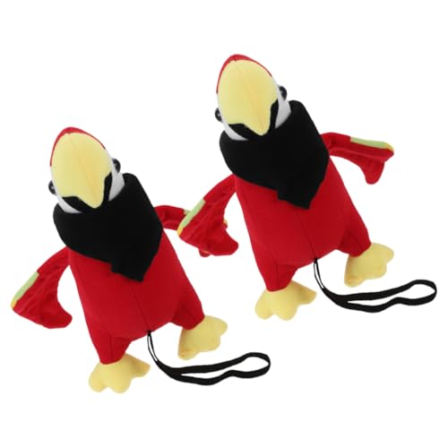 COLLBATH 2 Stück Piratenpapagei Simulation Papagei Realistischer Papagei Schmuck Pirat Kuscheltier Piratenzubehör Künstliche Papagei Puppe Simulierter Papagei Ausgestopfter Vogel Modell von COLLBATH