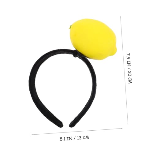 COLLBATH 2 Stück Plüsch Früchte Haarreif Zitronen design Lustiges Stirnband Weiches Bequemes Haaraccessoire für Partys Geburtstage Hochzeiten und Make up spa Anwendungen von COLLBATH