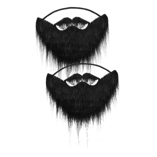 COLLBATH 2 Stück Realistischer Falscher Schnurrbart Halloween Kostüm Bart Halloween Cosplay Kostüm Bart Und Schnurrbart Lebendiger Bart Für Männer Lustiger Schnurrbart von COLLBATH