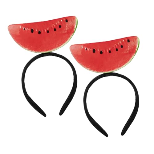 COLLBATH 2 Stück Stirnband Wassermelone Fruchthaarreifen Cosplay-stirnband Erwachsene Wassermelonen-haarband Mini-wassermelone Styling Früchte Kopfbedeckung Stirnbänder Melone Schwamm Rot von COLLBATH