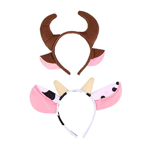 COLLBATH 2 Stück Teiliges Cartoon Kuhhörner Stirnband für Frauen Kuscheliges Haarband mit Hörnern für Halloween Karneval Kostümpartys und Cosplay COLLBATH 2 Stück Teiliges Cartoon Kuhhörner Stirnband für Frauen Kuscheliges Haarband mit Hörnern für Halloween Karneval Kostümpartys und Cosplay von COLLBATH