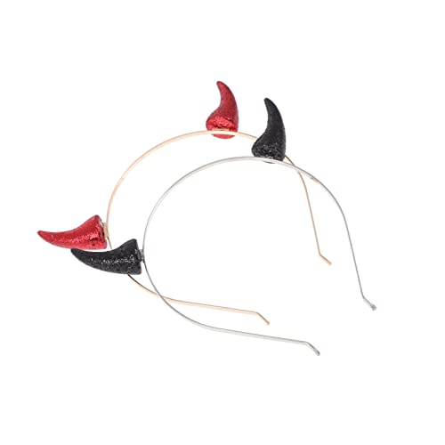 COLLBATH 2 Stück Teiliges Halloween Teufelshorn Haarreifen Kreativer Kostüm Kopfschmuck Leicht und Langlebig für Party Karneval und Cosplay Schwarz und Rot Damen Herren Geeignet COLLBATH 2 Stück Teiliges Halloween Teufelshorn Haarreifen Kreativer Kostüm Kopfschmuck Leicht und Langlebig für Party Karneval und Cosplay Schwarz und Rot Damen Herren Geeignet von COLLBATH