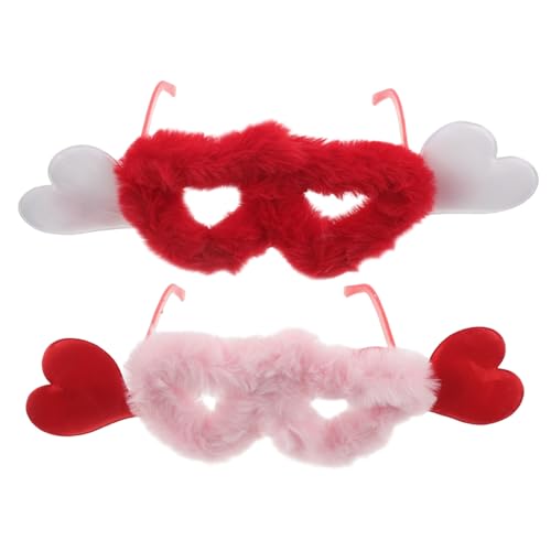 COLLBATH 2 Stück Teiliges Herzförmige Flauschige Sonnenbrille Plüsch Velvet Partybrille Leicht Langlebig Für Damen Herren Kostüm Karneval Valentinstag Accessoire COLLBATH 2 Stück Teiliges Herzförmige Flauschige Sonnenbrille Plüsch Velvet Partybrille Leicht Langlebig Für Damen Herren Kostüm Karneval Valentinstag Accessoire von COLLBATH