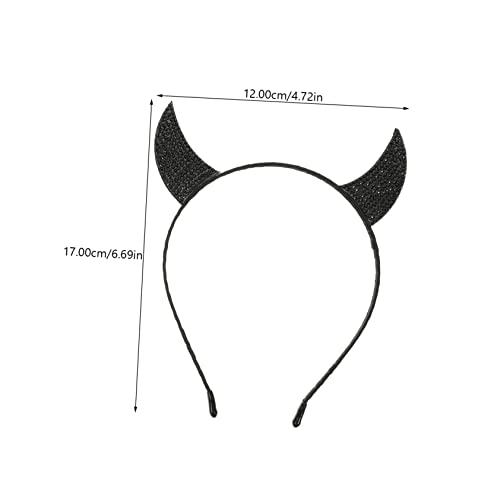 COLLBATH 2 Stück Teiliges Teufelshörner Haarreifen mit Strass Halloween Kostüm Accessoire Passend Modisch und für Party Cosplay Karneval und Fasching von COLLBATH
